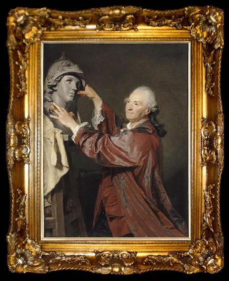 framed  Etienne Aubry Portrait of Louis-Claude Vasse, ta009-2